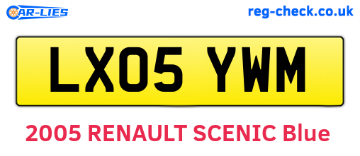 LX05YWM are the vehicle registration plates.