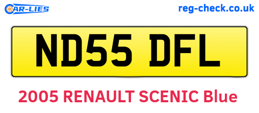 ND55DFL are the vehicle registration plates.