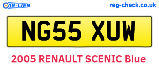 NG55XUW are the vehicle registration plates.