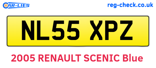 NL55XPZ are the vehicle registration plates.