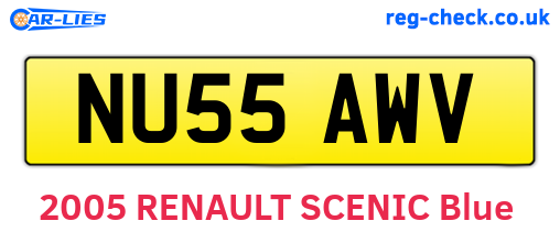 NU55AWV are the vehicle registration plates.