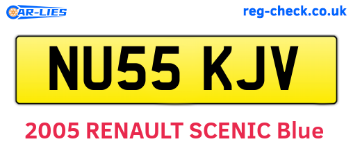 NU55KJV are the vehicle registration plates.