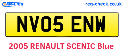 NV05ENW are the vehicle registration plates.