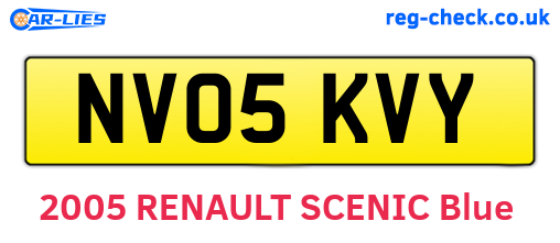NV05KVY are the vehicle registration plates.