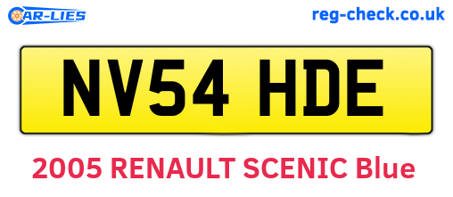 NV54HDE are the vehicle registration plates.