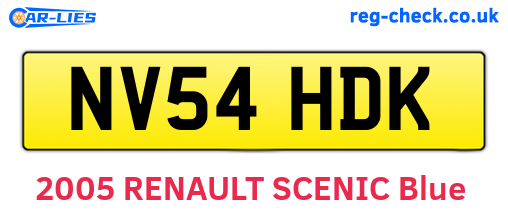 NV54HDK are the vehicle registration plates.