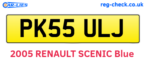PK55ULJ are the vehicle registration plates.