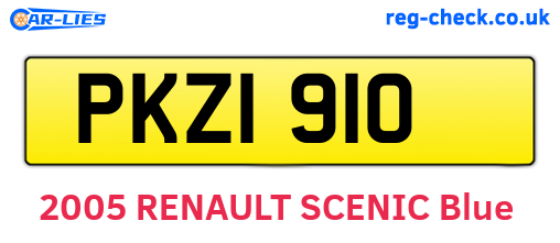 PKZ1910 are the vehicle registration plates.