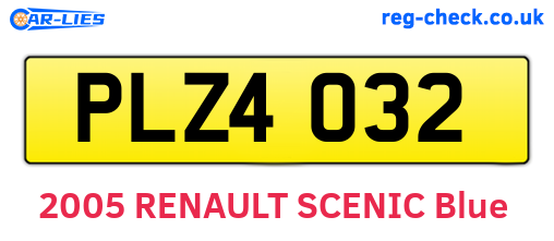 PLZ4032 are the vehicle registration plates.