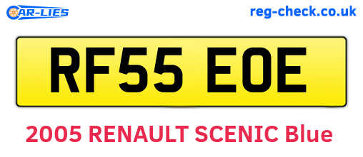 RF55EOE are the vehicle registration plates.