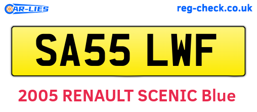 SA55LWF are the vehicle registration plates.
