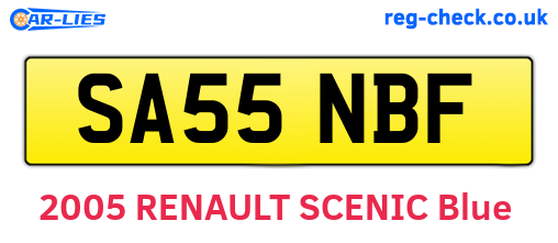 SA55NBF are the vehicle registration plates.