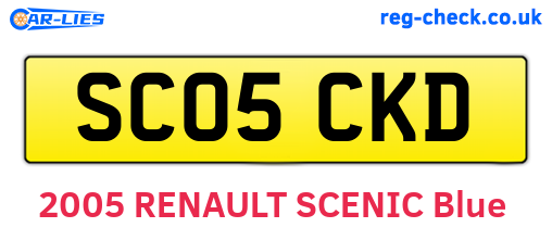 SC05CKD are the vehicle registration plates.