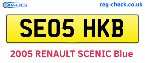SE05HKB are the vehicle registration plates.