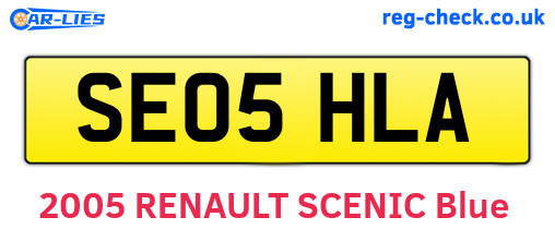 SE05HLA are the vehicle registration plates.
