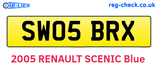 SW05BRX are the vehicle registration plates.