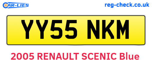 YY55NKM are the vehicle registration plates.