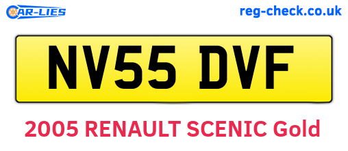 NV55DVF are the vehicle registration plates.