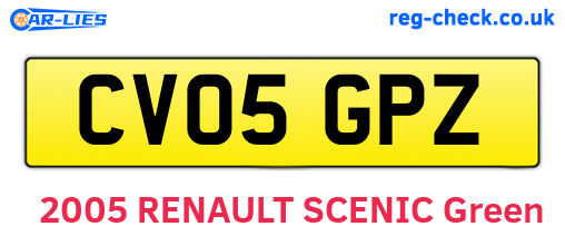 CV05GPZ are the vehicle registration plates.