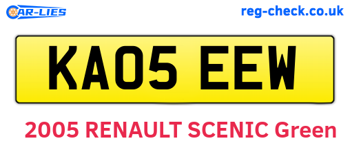 KA05EEW are the vehicle registration plates.