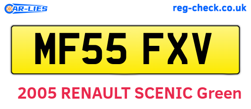 MF55FXV are the vehicle registration plates.