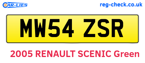MW54ZSR are the vehicle registration plates.