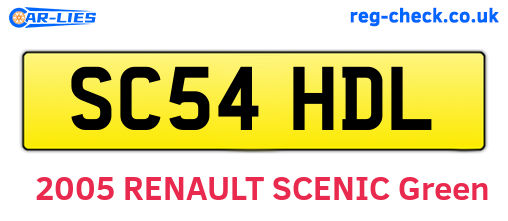 SC54HDL are the vehicle registration plates.