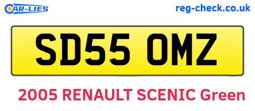 SD55OMZ are the vehicle registration plates.