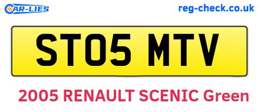 ST05MTV are the vehicle registration plates.
