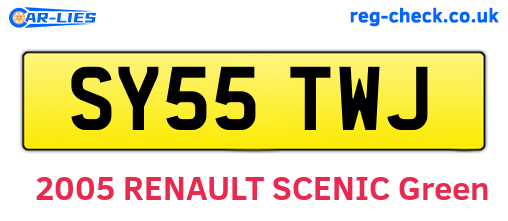 SY55TWJ are the vehicle registration plates.