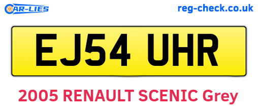 EJ54UHR are the vehicle registration plates.