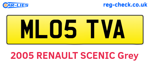 ML05TVA are the vehicle registration plates.