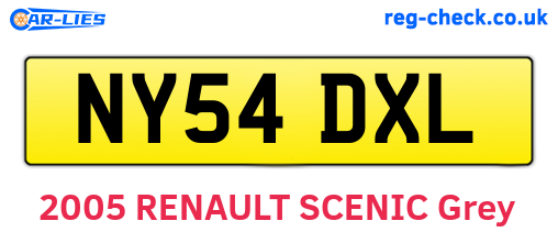 NY54DXL are the vehicle registration plates.