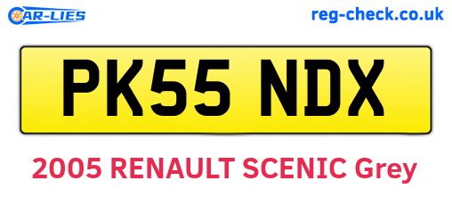 PK55NDX are the vehicle registration plates.