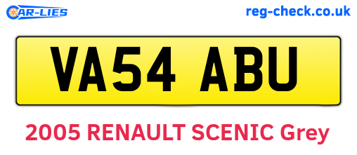 VA54ABU are the vehicle registration plates.
