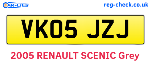 VK05JZJ are the vehicle registration plates.