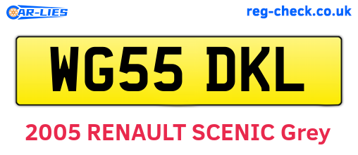 WG55DKL are the vehicle registration plates.