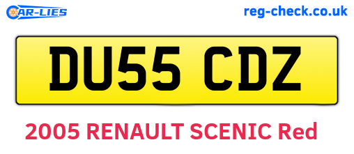 DU55CDZ are the vehicle registration plates.