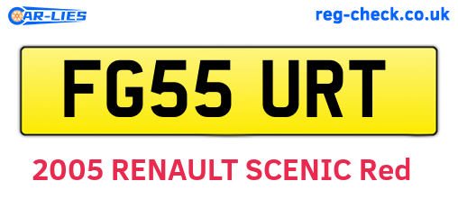 FG55URT are the vehicle registration plates.