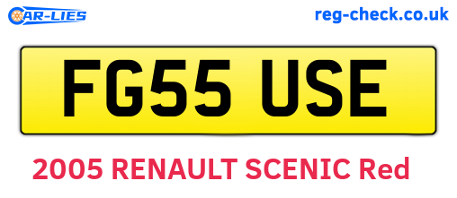 FG55USE are the vehicle registration plates.