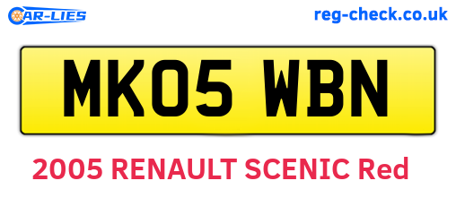 MK05WBN are the vehicle registration plates.