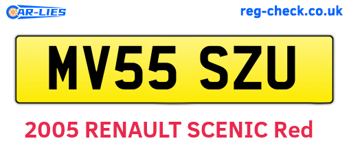MV55SZU are the vehicle registration plates.
