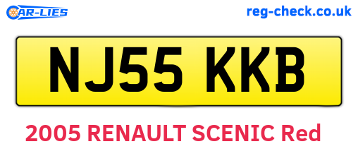 NJ55KKB are the vehicle registration plates.