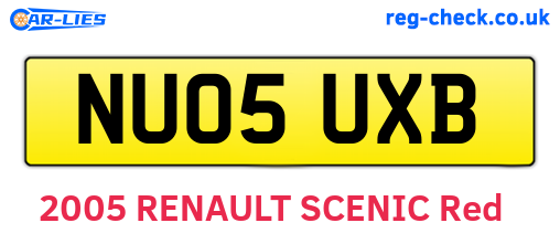 NU05UXB are the vehicle registration plates.