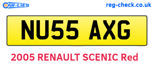 NU55AXG are the vehicle registration plates.