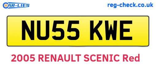 NU55KWE are the vehicle registration plates.