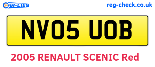 NV05UOB are the vehicle registration plates.