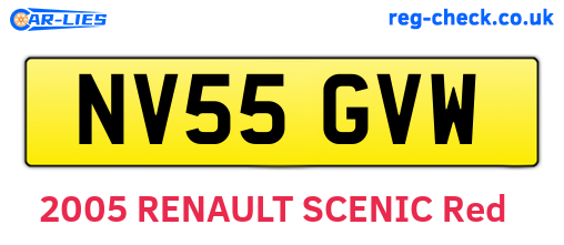 NV55GVW are the vehicle registration plates.