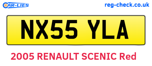 NX55YLA are the vehicle registration plates.