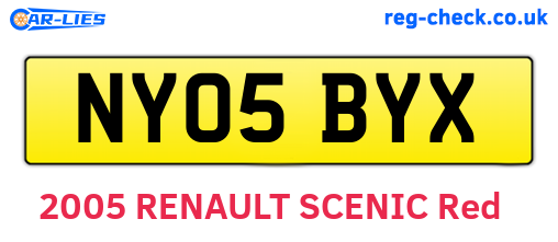 NY05BYX are the vehicle registration plates.
